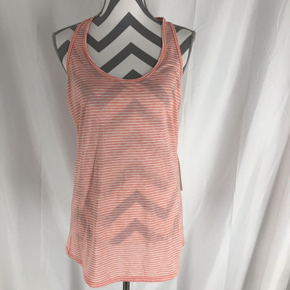 Lucy Active Women's Size XL Sleeveless Racer Back Yoga Workout Top Orange